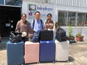 សកម្មភាពសិក្ខាកាម២រូប​ ដែលត្រូវចេញទៅធ្វើការនៅឯប្រទេសជប៉ុនរយៈពេល៣ឆ្នាំ